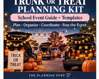 Trunk or Treat Planning Kit | 19-Page Halloween Event Guide & Templates (PDF, Google Docs, Sheets)