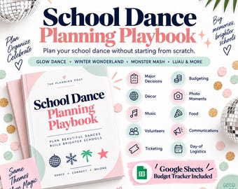 PTO PTA School Dance Planning Playbook Glow Dance Winter Wonderland Monster Mash Luau & More