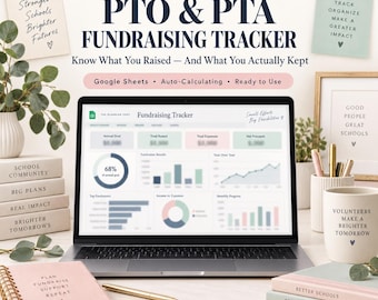 Fundraising Tracker for PTO PTA | Editable Spreadsheet for School Event Budget