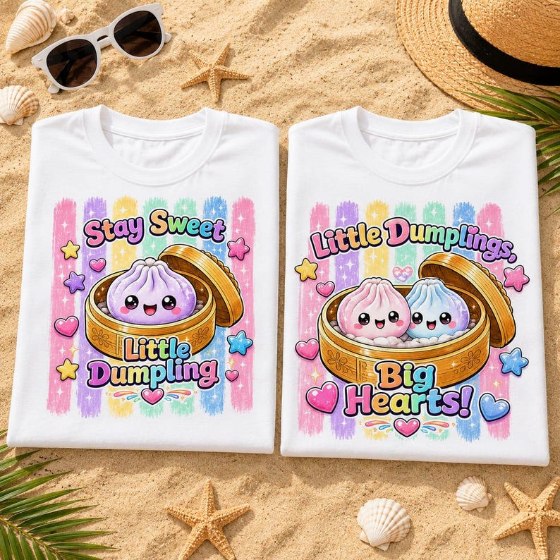 Rainbow Dumpling PNG Bundle | Cute Kawaii Dumpling Clipart | Sublimation PNG | Cricut Shirt Design | Instant Download image 7
