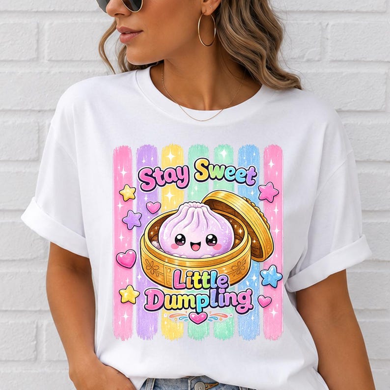 Rainbow Dumpling PNG Bundle | Cute Kawaii Dumpling Clipart | Sublimation PNG | Cricut Shirt Design | Instant Download image 10