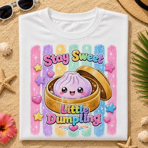 Rainbow Dumpling PNG Bundle | Cute Kawaii Dumpling Clipart | Sublimation PNG | Cricut Shirt Design | Instant Download image 4