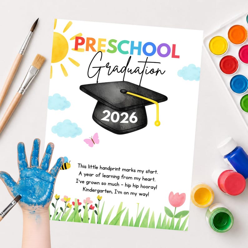 Preschool Graduation Handprint Art, Graduation Handprint Craft ...