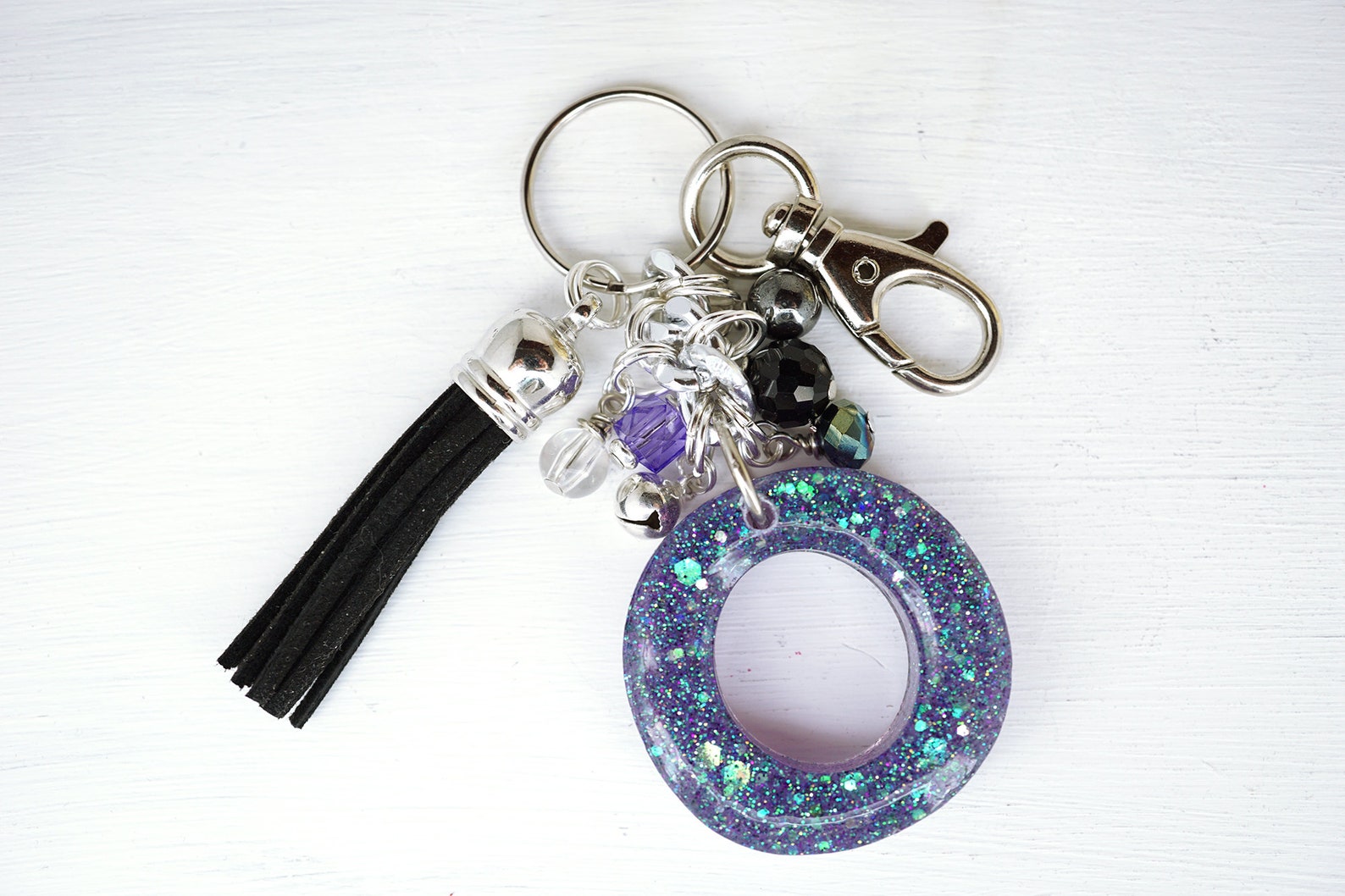 Glitter Initial Keychain for teenage girls Resin Backpack Etsy