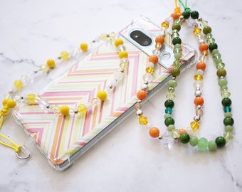 Beaded Phone Charm Strap, Cute beaded Accessory for Cell Phones