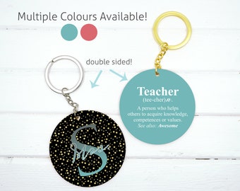 Personalized Teacher Keychain Gift, Assistant teacher appreciation keychain, EA Bag Charm, school bag Accessory