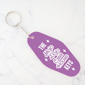 Motel keychain Pink, Hot Pink accessories, Hotel key tag, Pink aesthetic, Mojo Dojo Casa House image 4