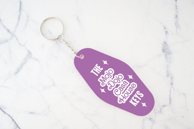 Motel keychain Pink, Hot Pink accessories, Hotel key tag, Pink aesthetic, Mojo Dojo Casa House image 4