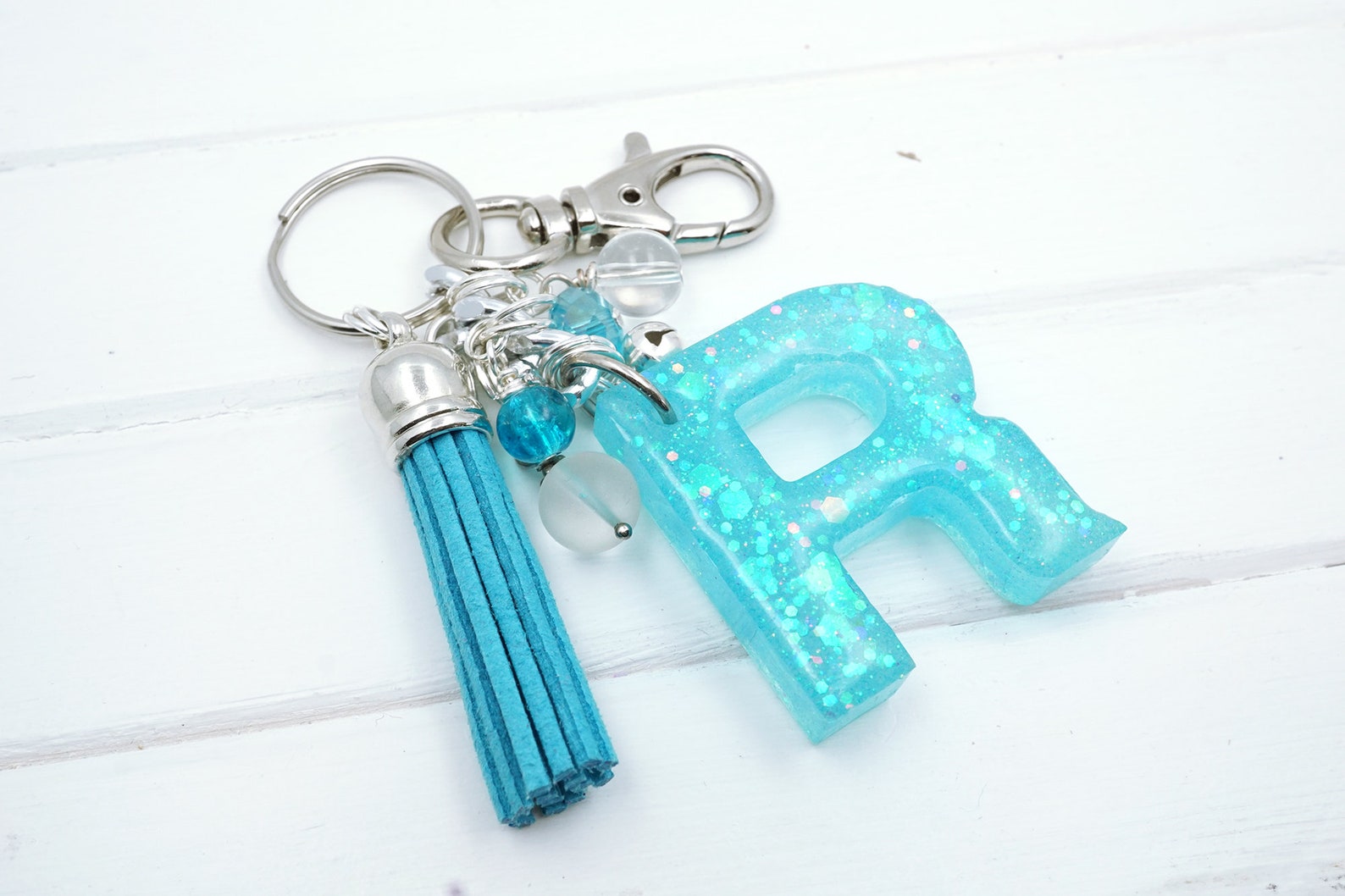 Glitter Initial Keychain for teenage girls Resin Backpack Etsy