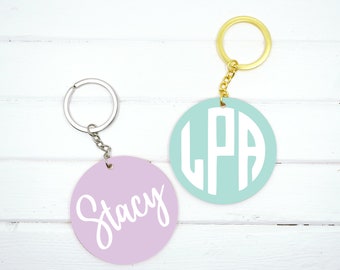 Keychain Gift for Girls, Teen Gifts First Car, Colourful gifts for women, monogram personalized keychain, pastel aesthetic