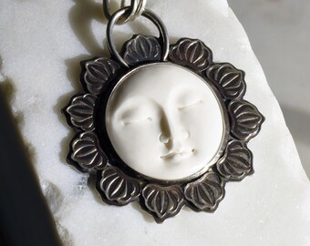 Serene Sun Pendant Necklace