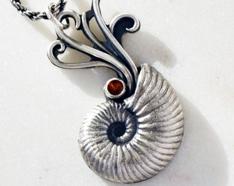 Ammonite Pendant Necklace