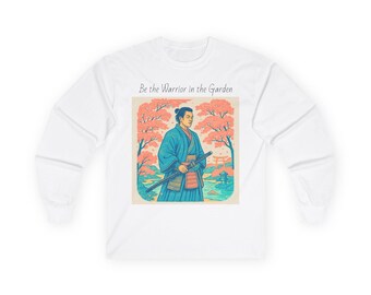 Långärmad t-shirt med krigare i trädgården, Zen Apparel
