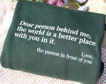 Dear Persoon Behind Me Hoodie Tiener Shirt Dames Hoodie You Are Enough Lange Mouwen Hoodies Kawaii Preppy Kleding Lange Mouwen Sweatshirt Tops Foto Trui Meisjes Sweatshirts, C-wit, 4XL