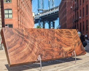 Burled Walnut Mechanical Keyboard - 65% 68 Key Profile - Brass Plate - Tangerine Switches - Cherry Profile Keycaps - Made in Brooklyn