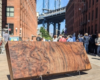 Burled Walnut Mechanical Keyboard - 65% 68 Key Profile - Brass Plate - Tangerine Switches - Cherry Profile Keycaps - Made in Brooklyn