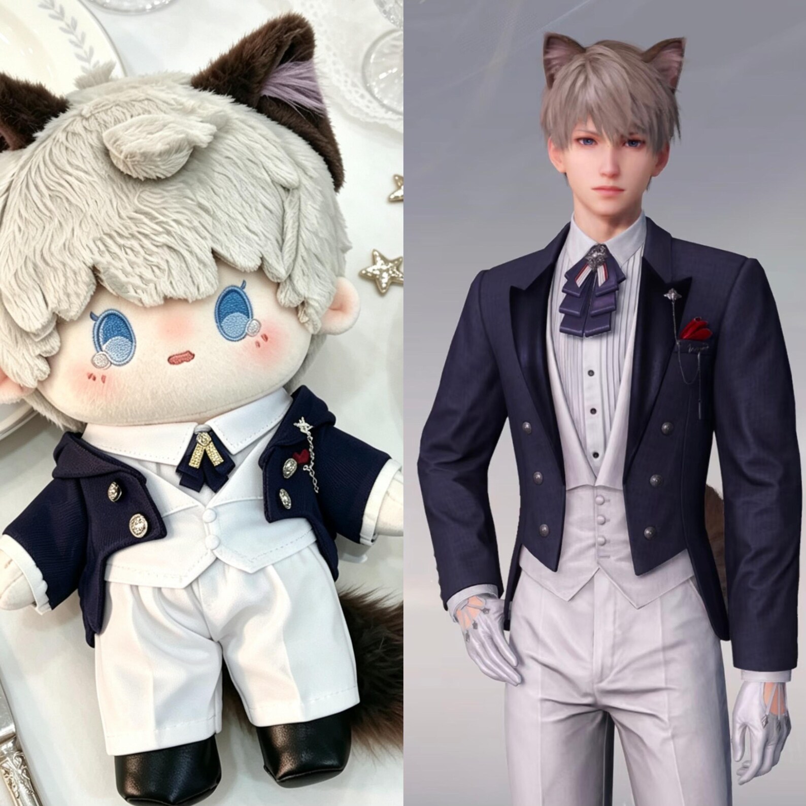 Love and Deepspace Cat Card Doll, 20cm Cotton Doll Plushie, Xavier ...