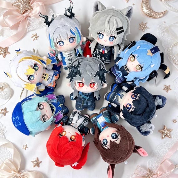 Arknights Fanmade 10cm Plush Doll, Cute Anime Stuffed Toy, Kawaii Ita Bag Charm Gift