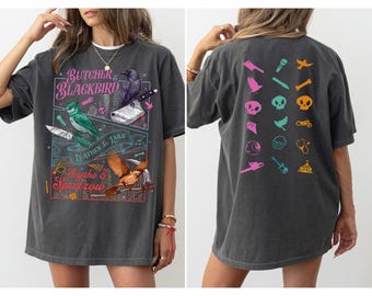 Shirt uit de serie Comfort Colors Butcher & Blackbird, Scythe Sparrow, door Brynne Weaver geïnspireerde kleding, donkere romantiek, leesgrage cadeaus voor lezers