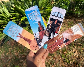 Juego de marcapáginas de viaje para mujeres negras, diseño de aventura para lectoras de piel morena, accesorios afroamericanos para amantes de los libros, ideales para leer en vacaciones y para clubes de lectura.