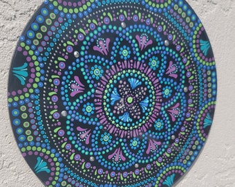 Mandala à pois, 30 cm (12 po.) à suspendre