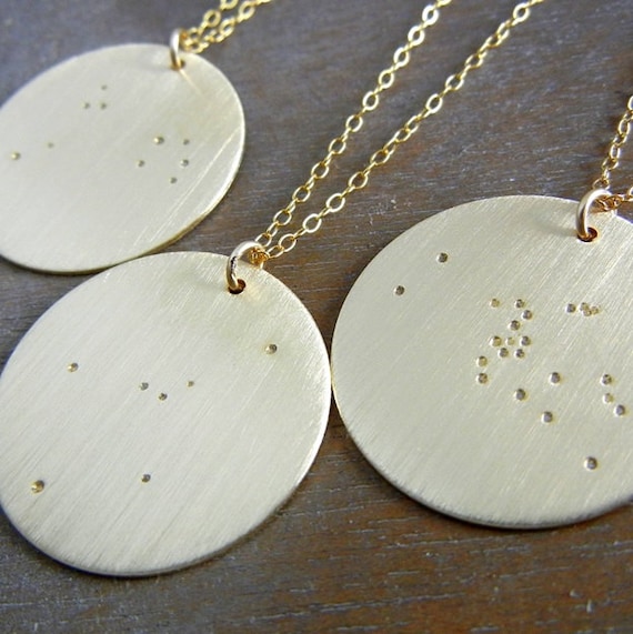 Orion Necklace Gold Orion s Belt Charm Star Necklace Gold Orion