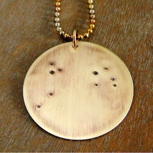 Aries Necklace | Zodiac Constellation Necklace | Hand Stamped Jewelry | Zodiac Necklace by E. Ria Designs
