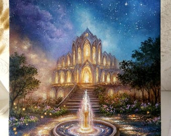 Celestial Glow – Acrylic Painting Fantasy ( 24×30 cm)
