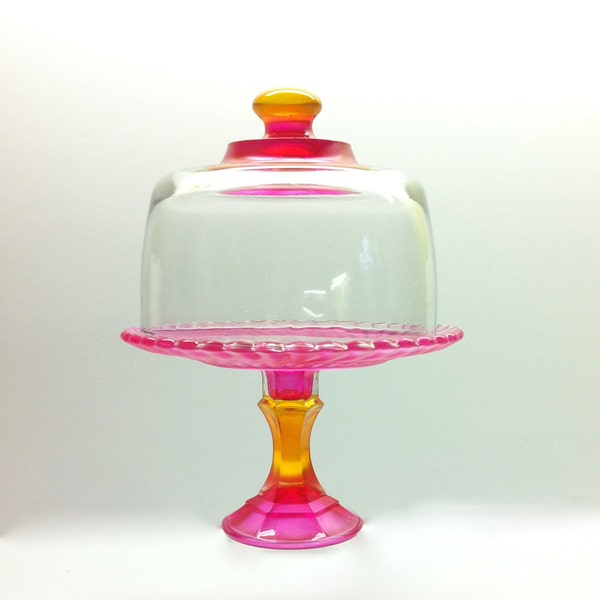 So Darn Cute Hand Painted Cupcake Stand and Dome