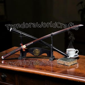 Tanjiro V2 Katana | Inspired by Demon Slayer Sword | Handmade Anime Katana for Cosplay Display | Medieval Sword | Collector Gift for Him