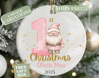 Personalized Baby Girl First Christmas Ornament: Keepsake Gift