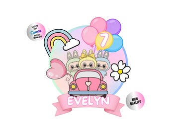 Cute Monster Birthday PNG | Editable Party Decoration (Digital Download)