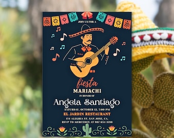 Fiesta Mariachi Invitation – Mexican Party Invite Editable Template