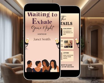 Waiting to Exhale Inspired Invitation | Girls Night Party Invite | Animated Digital Invite