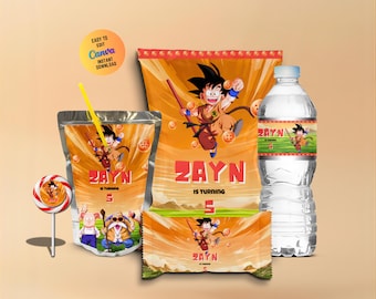 Anime Fighter Birthday Party Bundle: Editable Templates (Digital Download)