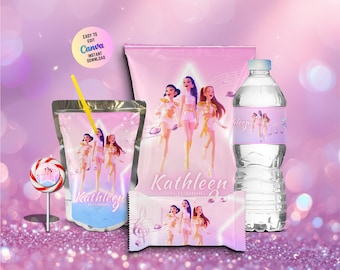 K-Pop Anime Birthday Party Bundle: Editable Templates (Digital Download)