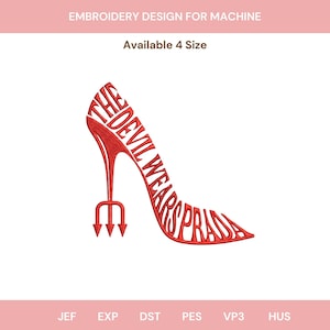 Der Teufel trägt Prada High Heel PNG, Sassy Filmzitat, Roter Schuh Mode Digitaler Download, Fashion Boss Lady Grafik