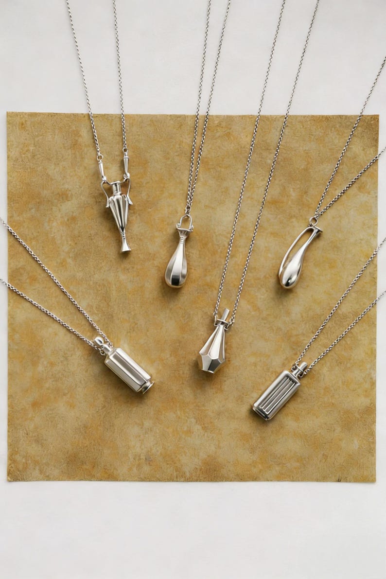 Elegant Fine Silver Vase Pendant Necklace – 925 Silver Long Chain | Unisex Necklace,Minimalist Designer Jewelry,Mother's day Gift image 12