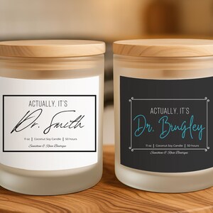 Residency Graduation Candle: Coconut Soy Wax, Wooden Wick, Maple Lid