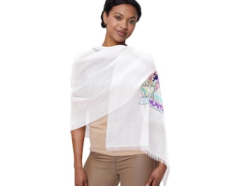 Pastel Anime Girl Trio Light Scarf | Kawaii Illustration Scarf