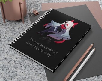 Vaggie Hazbin Hotel Spiral Notebook | Character Art, Lined Journal