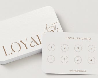 Loyalty Card Template | Editable Canva | Salon Punch Card | Printable Client Rewards Card | Beauty Business Stamp Loyalty Card