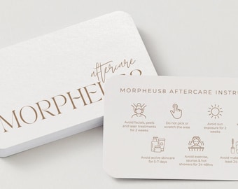 Morpheus8 Aftercare Card Template | RF Microneedling Skin Care Sheet (Canva Editable)