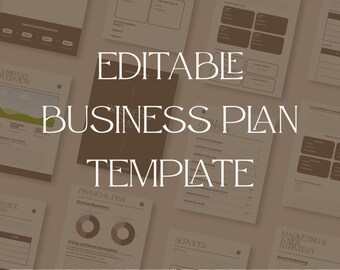 Beauty Business Plan Template | Editable Canva Tool (Digital Download)