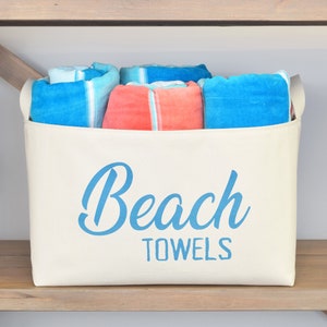 Beach Towels Storage Basket image 1