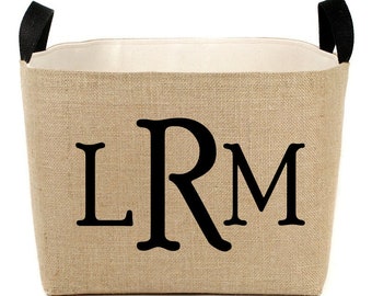 Monogrammed Personalized Basket