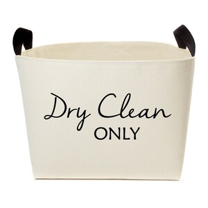 Dry Clean Only Canvas Laundry Basket Hamper image 3