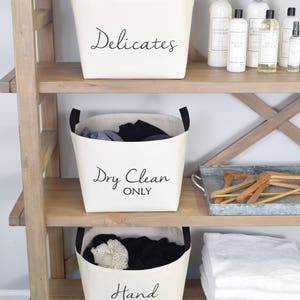 Dry Clean Only Canvas Laundry Basket Hamper image 8