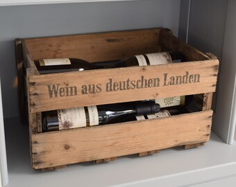 Vintage Wooden  European Wine Crate - Wine Holder