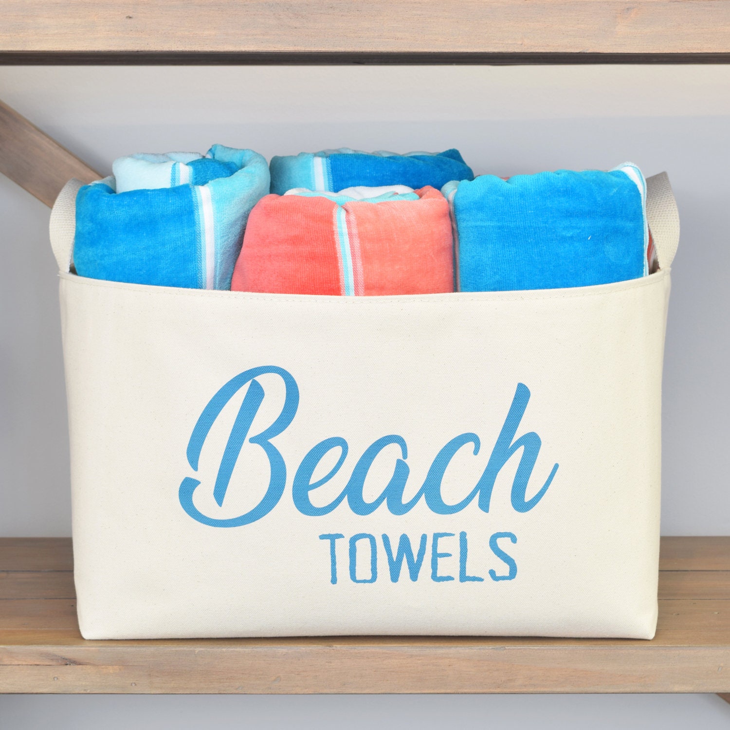 A Southern Bucket Towels Canvas Storage Basket